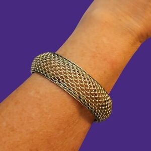 VTG Metal Mesh Industrial Cyberpunk Hip Hop Bangle Bracelet